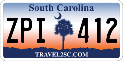 SC license plate ZPI412