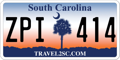 SC license plate ZPI414