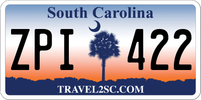SC license plate ZPI422