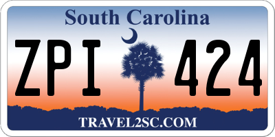 SC license plate ZPI424