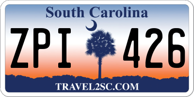 SC license plate ZPI426