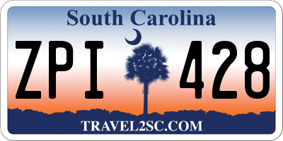 SC license plate ZPI428