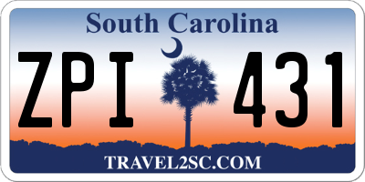 SC license plate ZPI431