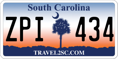 SC license plate ZPI434