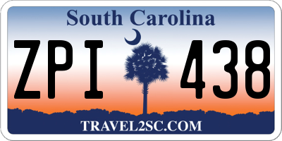 SC license plate ZPI438
