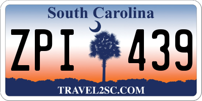 SC license plate ZPI439