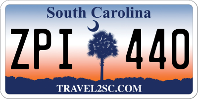 SC license plate ZPI440