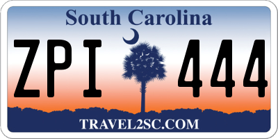 SC license plate ZPI444
