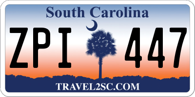 SC license plate ZPI447