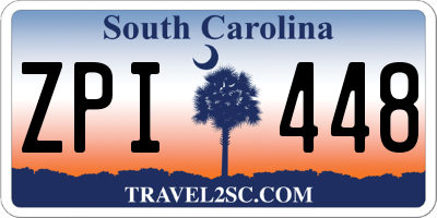 SC license plate ZPI448