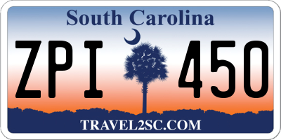 SC license plate ZPI450