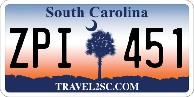 SC license plate ZPI451