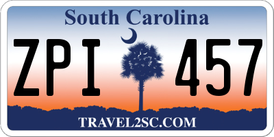 SC license plate ZPI457