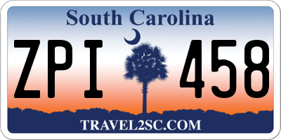 SC license plate ZPI458