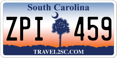 SC license plate ZPI459