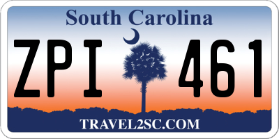 SC license plate ZPI461