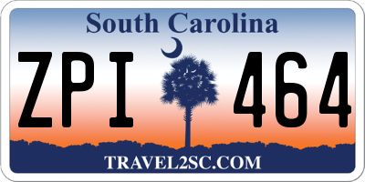 SC license plate ZPI464