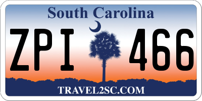 SC license plate ZPI466