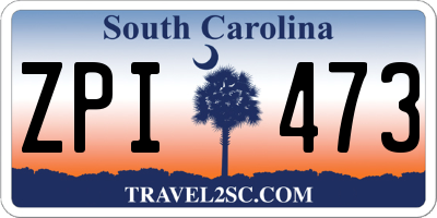 SC license plate ZPI473