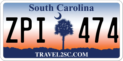 SC license plate ZPI474