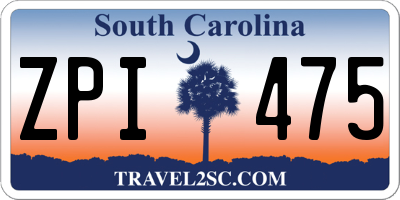 SC license plate ZPI475