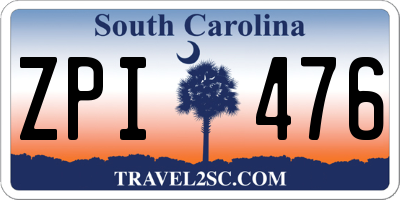 SC license plate ZPI476