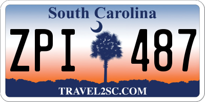 SC license plate ZPI487