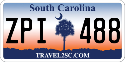 SC license plate ZPI488