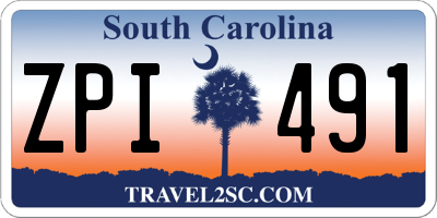 SC license plate ZPI491