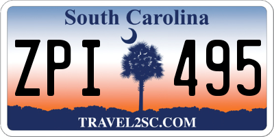 SC license plate ZPI495