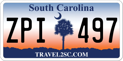 SC license plate ZPI497