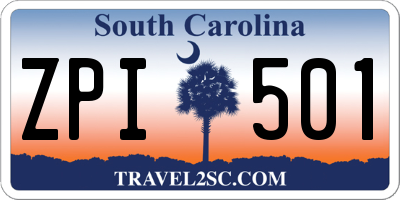 SC license plate ZPI501
