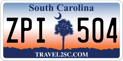 SC license plate ZPI504