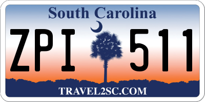 SC license plate ZPI511