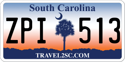 SC license plate ZPI513