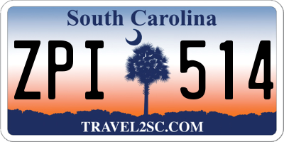 SC license plate ZPI514
