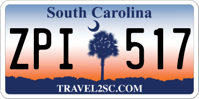 SC license plate ZPI517