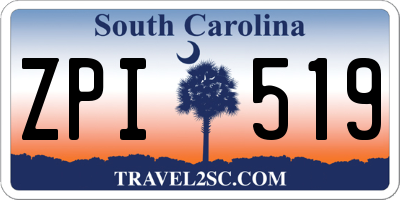 SC license plate ZPI519