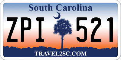 SC license plate ZPI521