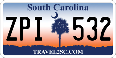 SC license plate ZPI532