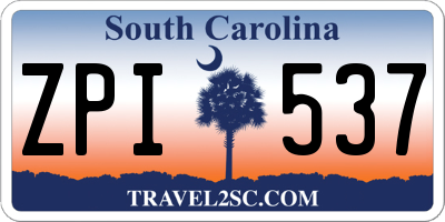 SC license plate ZPI537