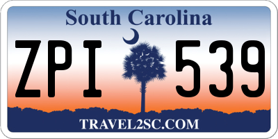 SC license plate ZPI539