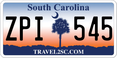 SC license plate ZPI545