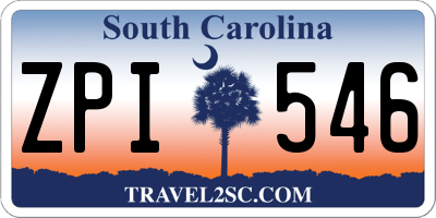 SC license plate ZPI546