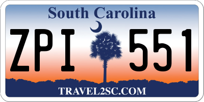 SC license plate ZPI551