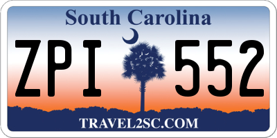 SC license plate ZPI552