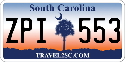 SC license plate ZPI553