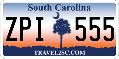 SC license plate ZPI555