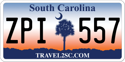 SC license plate ZPI557