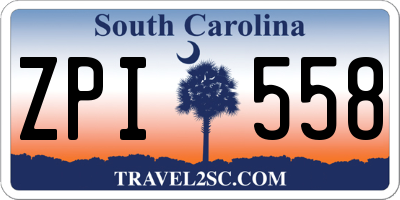 SC license plate ZPI558